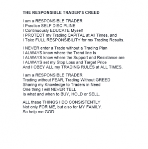 The Responsible Traders Creed